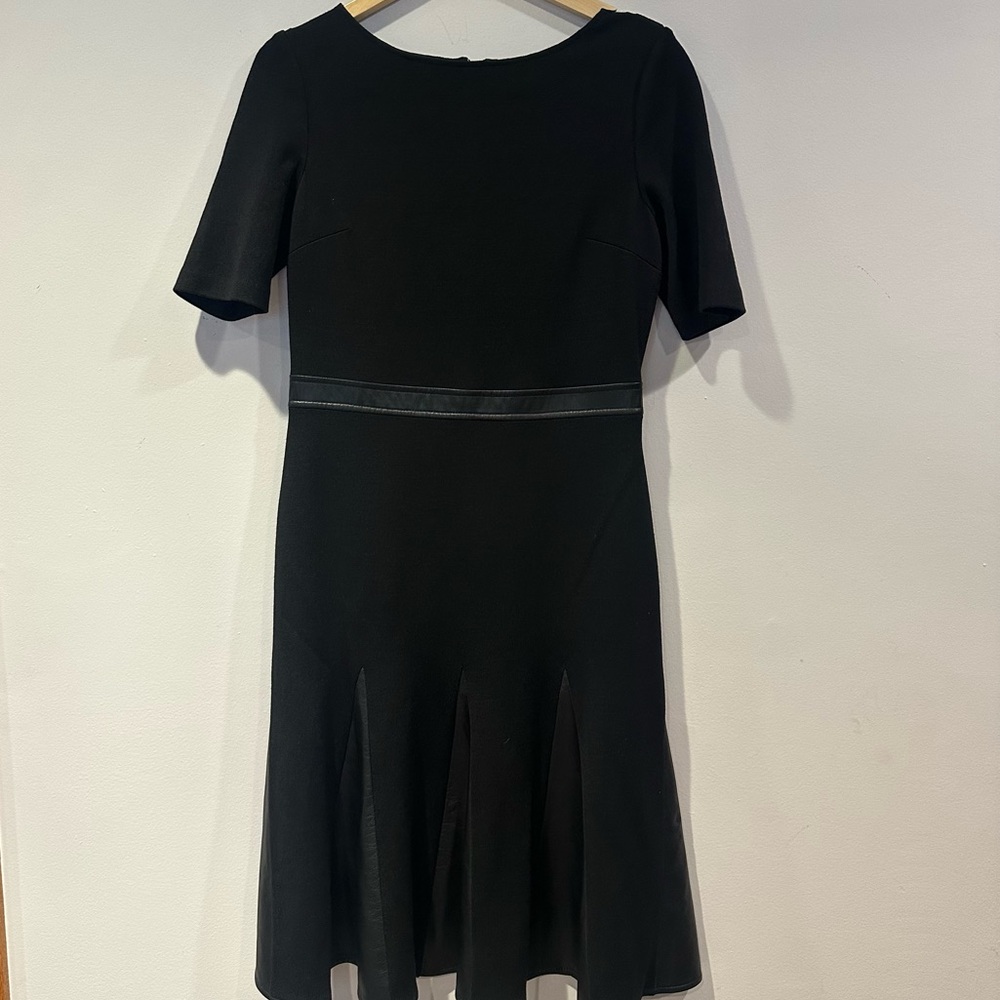 St. John Women's Wool blend Fit and Flare Black Evening Dress